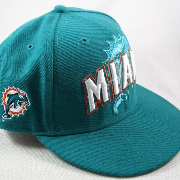 New Era Miami Dolphins NFL Embroidered Green Ball Cap Hat, Size 7-1/4 - Picture 2 of 6
